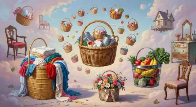 Korpe za odlaganje u domu: organizovana dekorativna rešenja